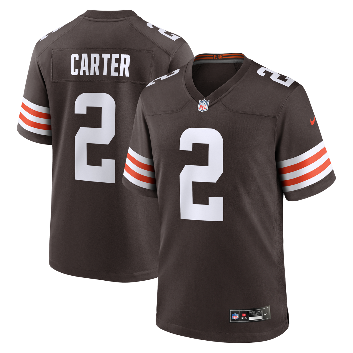 Cleveland Browns DeAndre Carter Brown Team Game Jersey