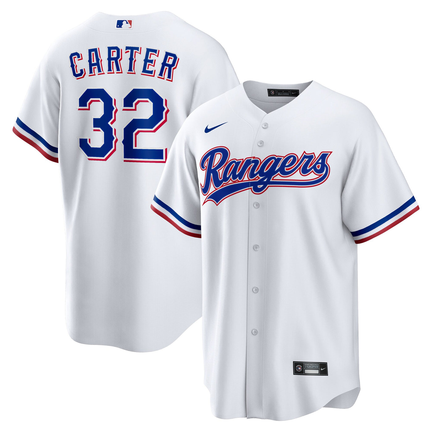 Texas Rangers Evan Carter Nike White Home Replica Jersey
