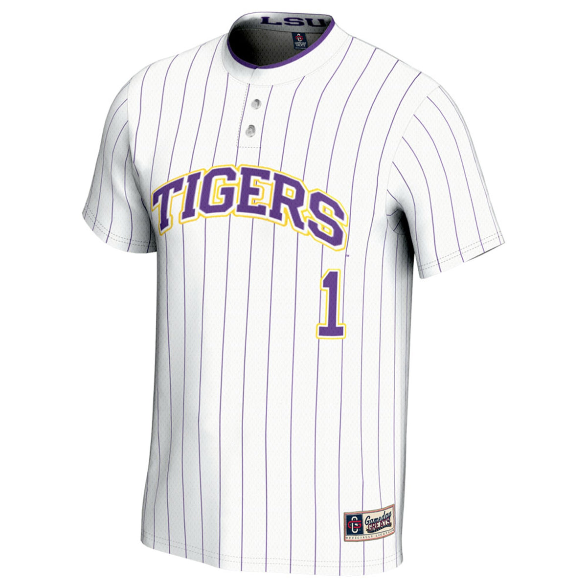 #1 LSU Tigers GameDay Greats Lightweight Softball Jersey - White
