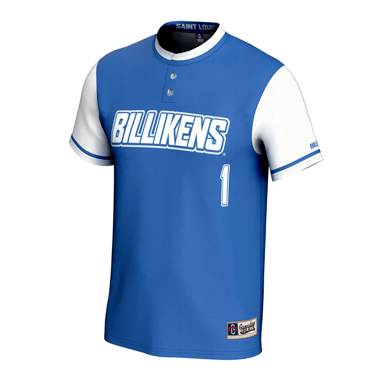 Saint Louis Billikens GameDay Greats Lightweight Collegiate Softball Fashion Jersey - Blue