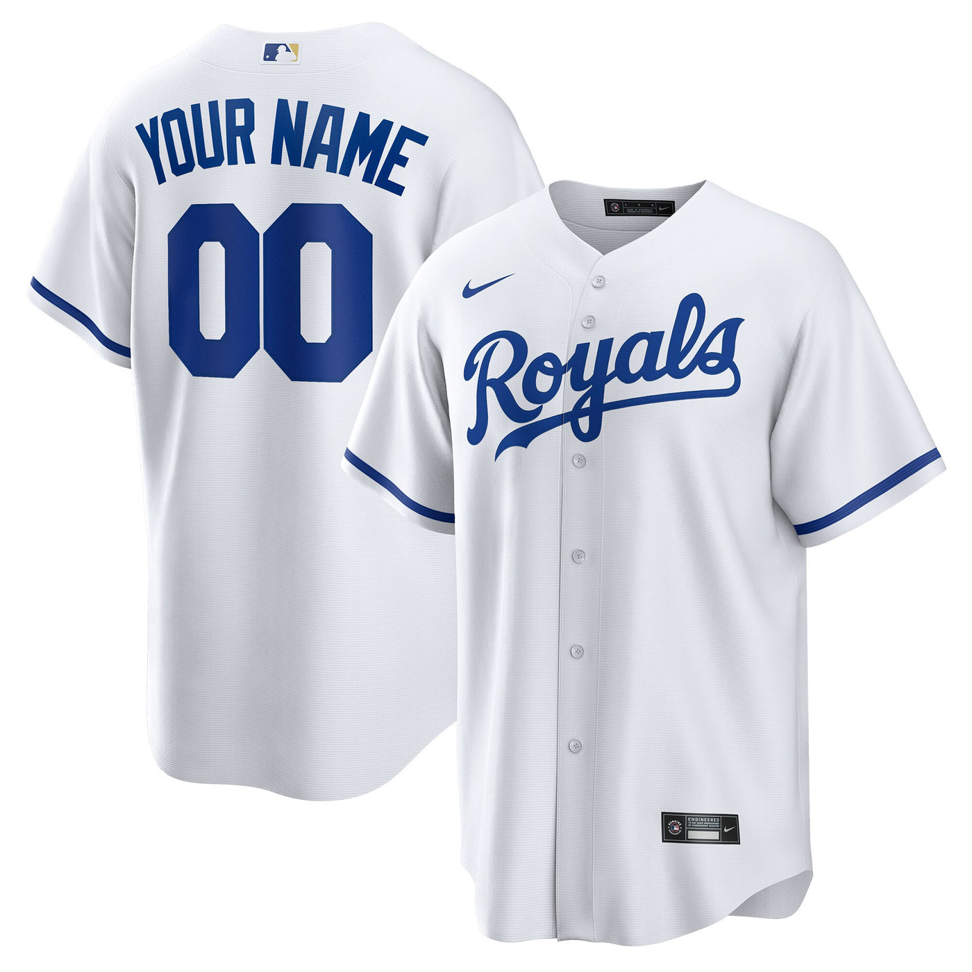 Kansas City Royals Nike White Replica Custom Jersey