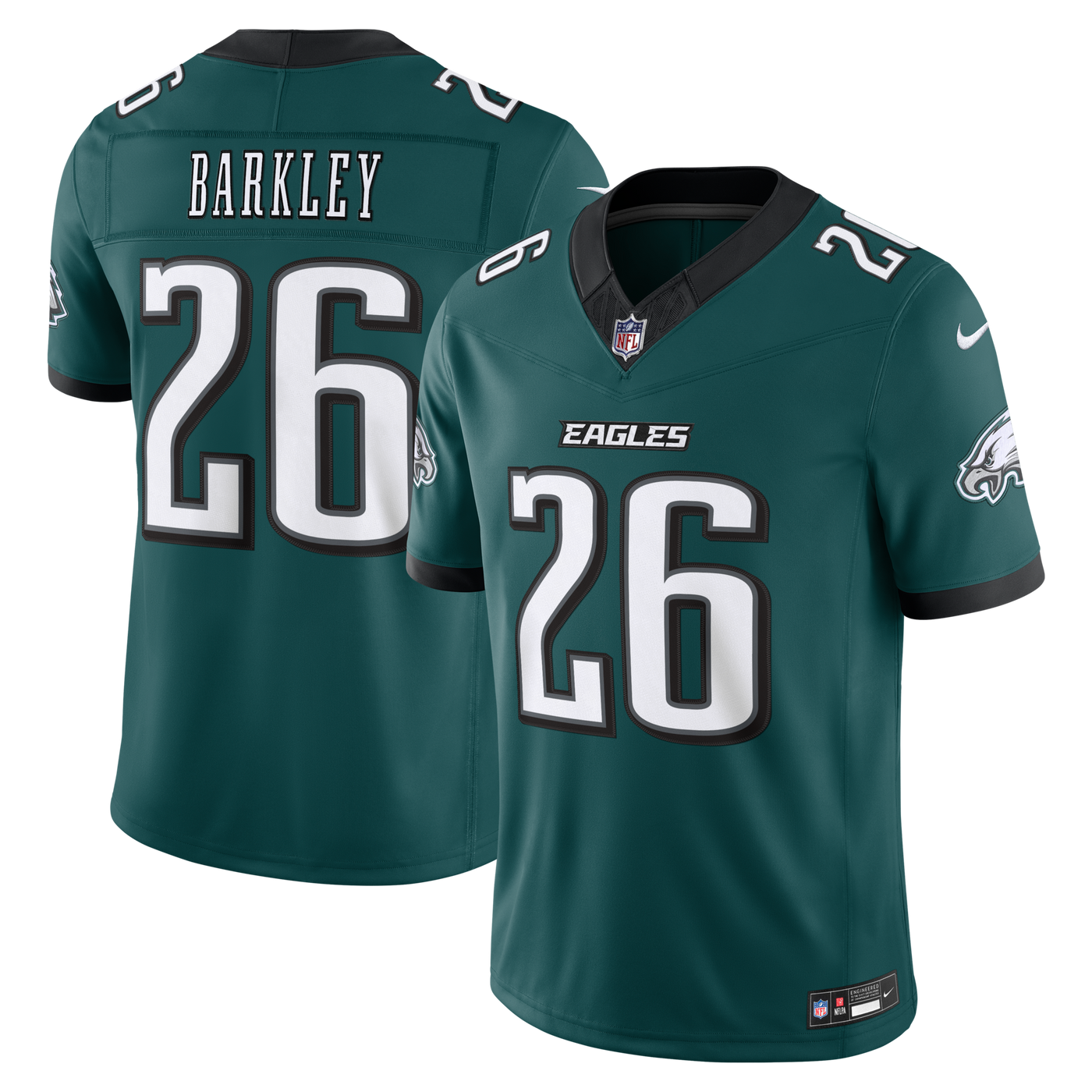 Philadelphia Eagles Saquon Barkley Nike Midnight Green Team Vapor F.U.S.E. Stitched Limited Jersey
