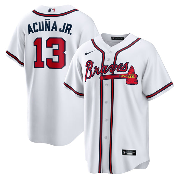 Atlanta Braves Ronald Acuna Jr. White Home Replica Player Name Jersey