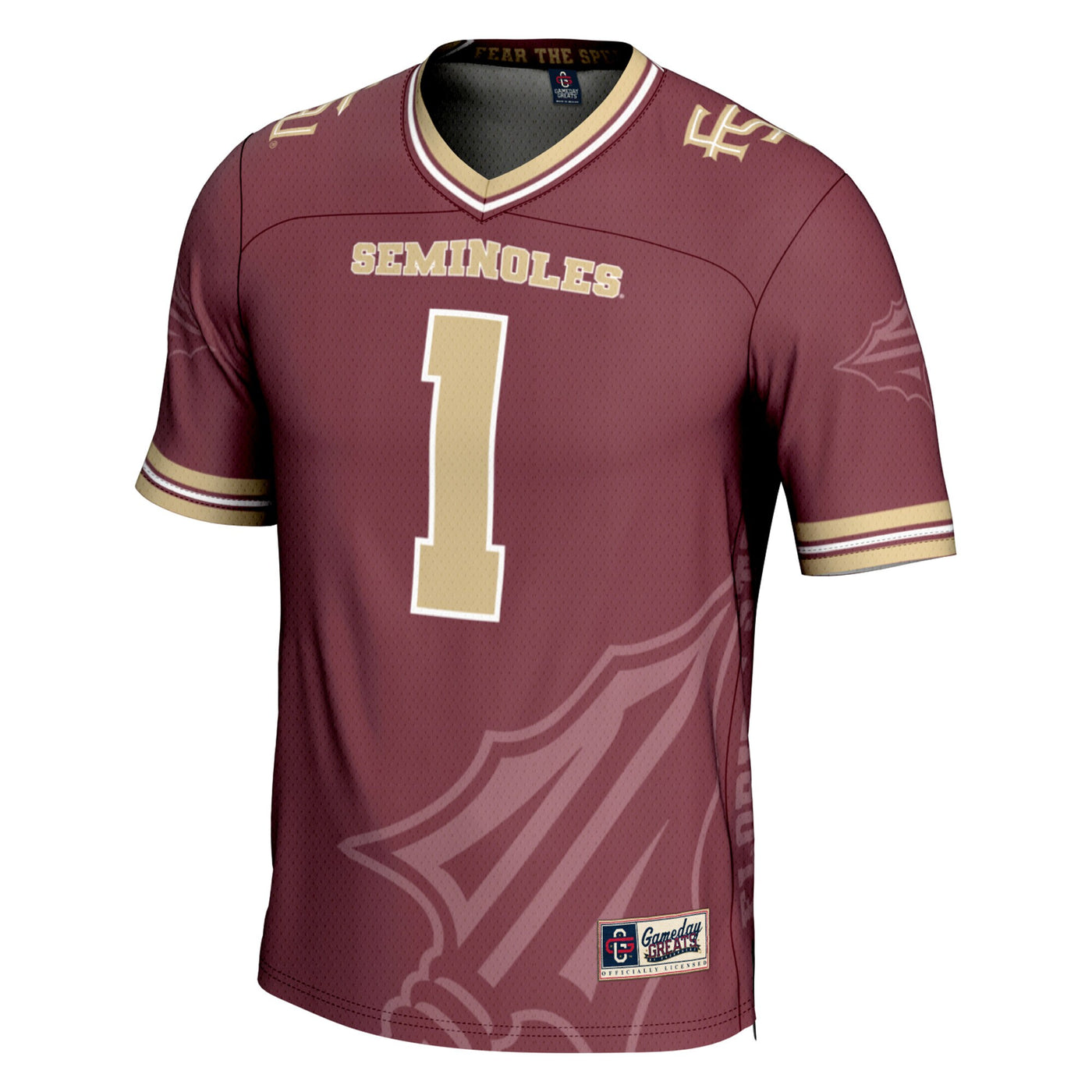 GameDay Greats #1 Garnet Florida State Seminoles Icon Print Football Fashion Jersey