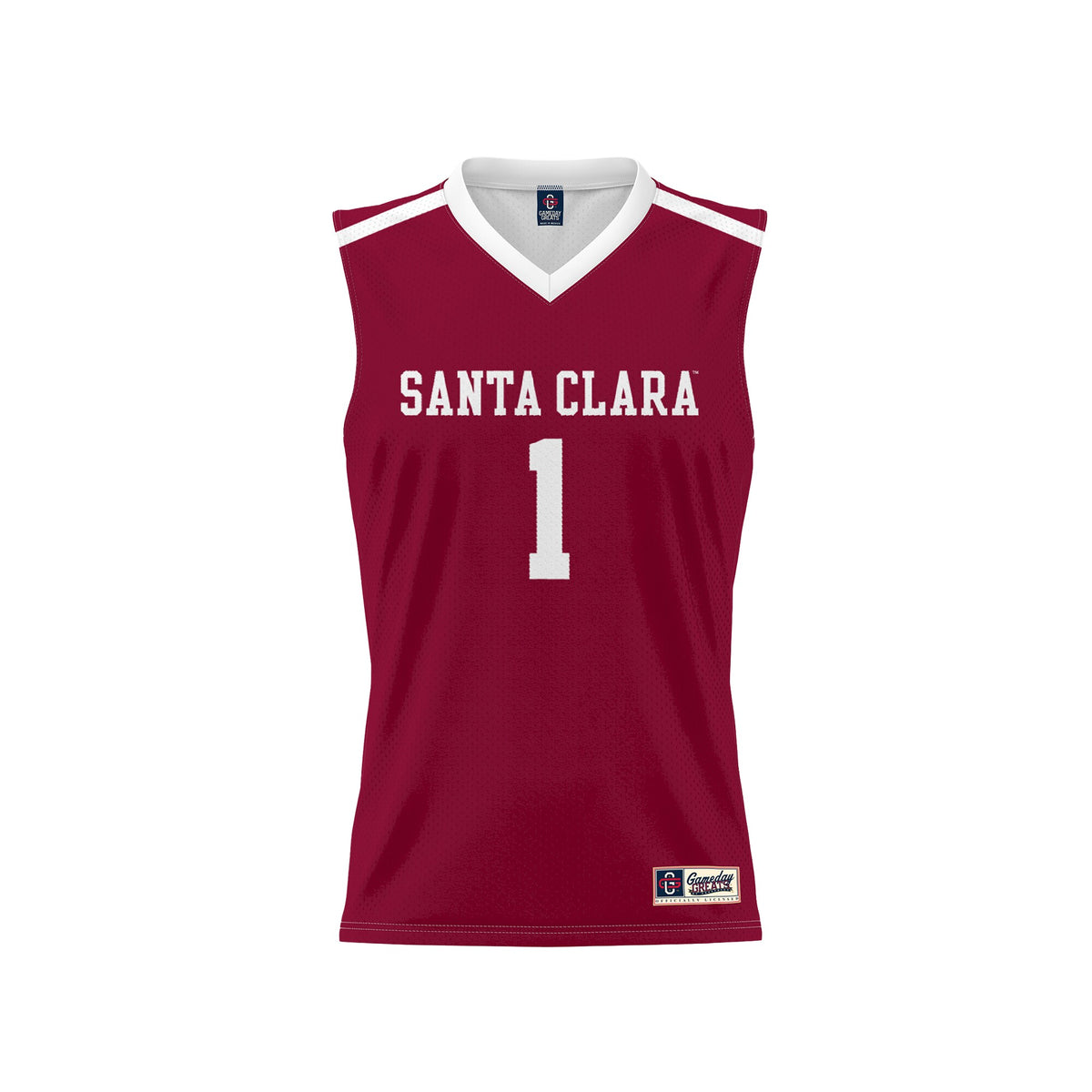 #1 Santa Clara Broncos GameDay Greats Lightweight Collegiate Basketball Fashion Jersey - Maroon