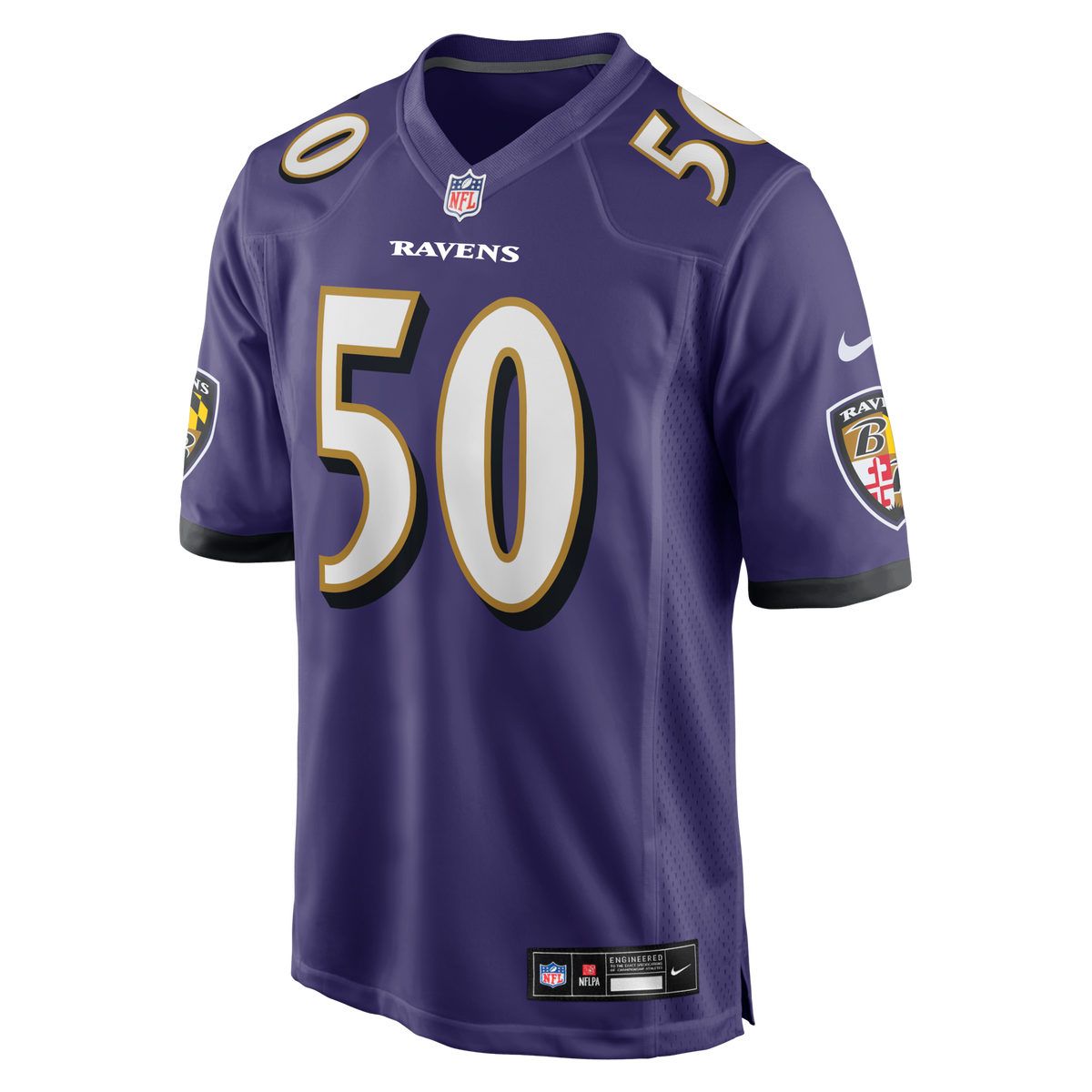 Baltimore Ravens Adisa Isaac Purple Team Game Jersey