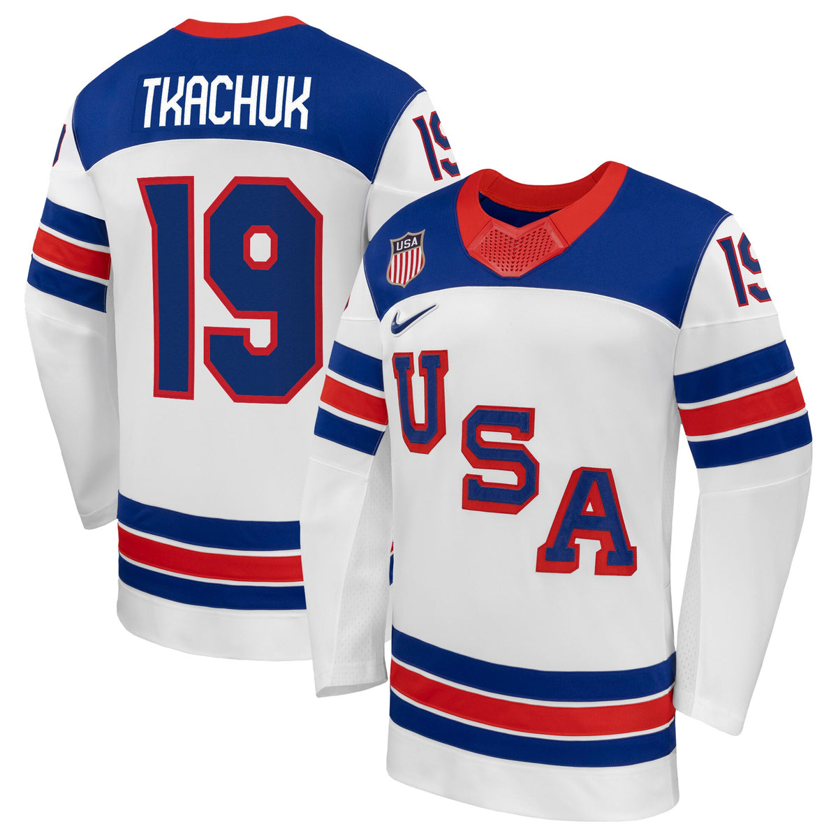Matthew Tkachuk White US Hockey 2026 Away Replica Jersey