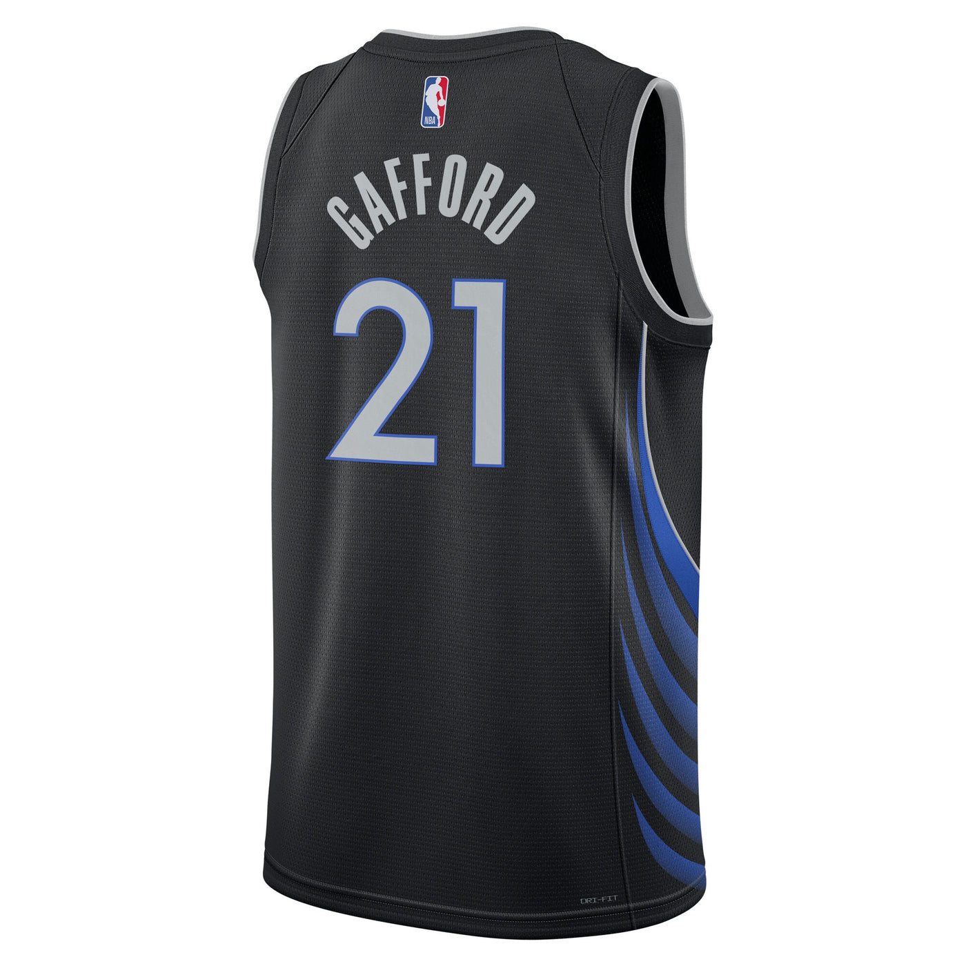 Dallas Mavericks Nike 2025/26 City Edition Swingman Jersey - Black - Daniel Gafford