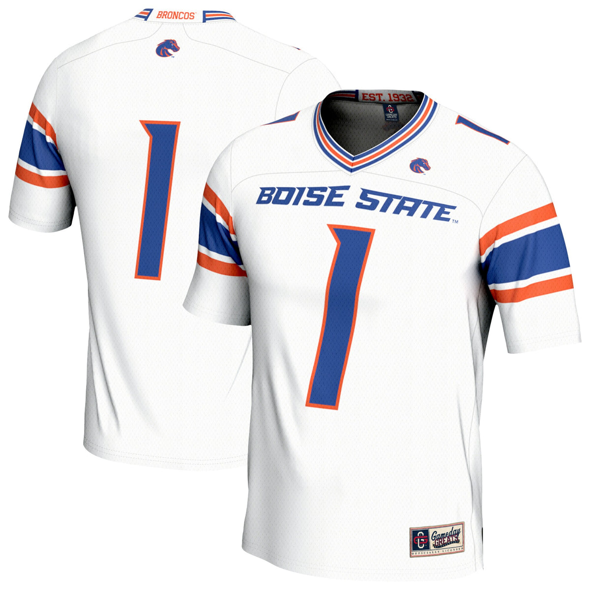Boise State Broncos GameDay Greats Collegiate Football Lightweight Fashion Jersey - White