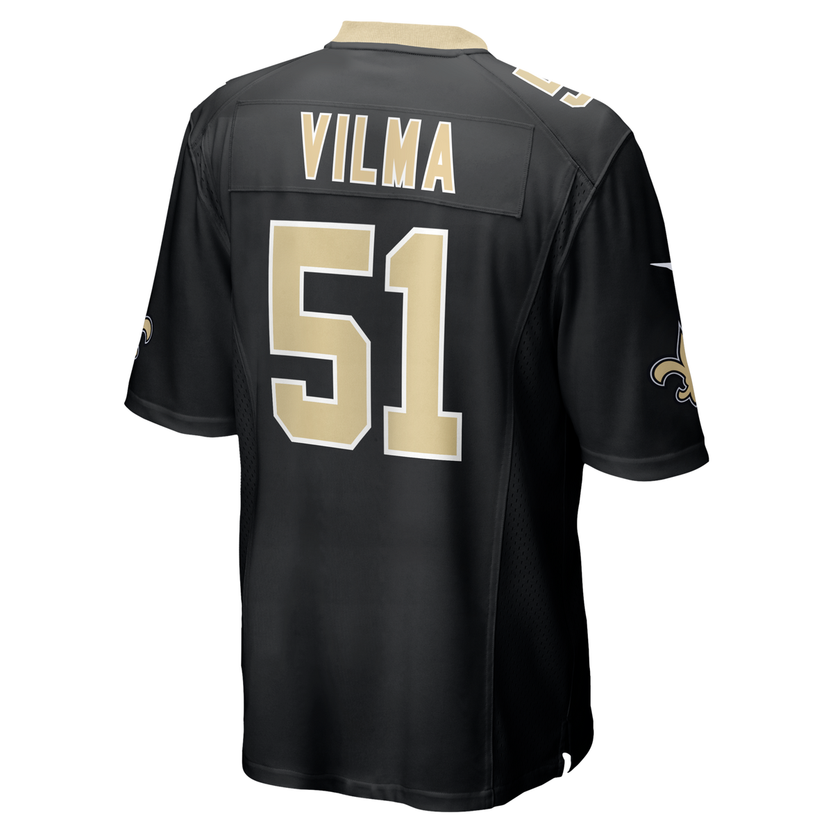 New Orleans Saints Jonathan Vilma Black Game Retired Player Jersey