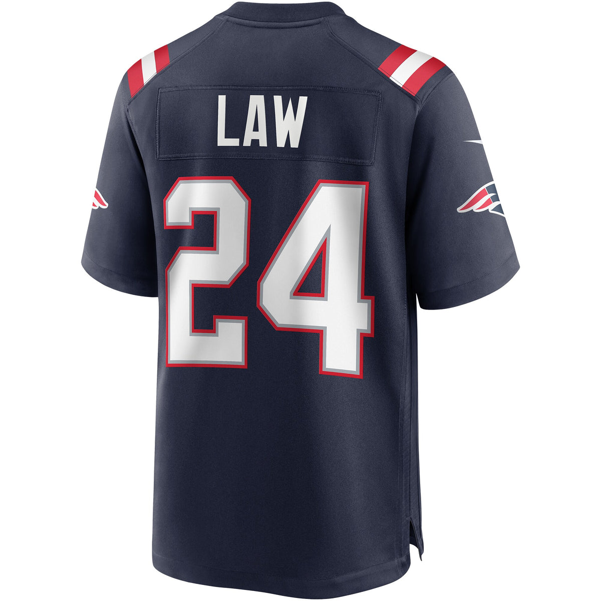 New England Patriots Ty Law Navy Game Retired Player Jersey