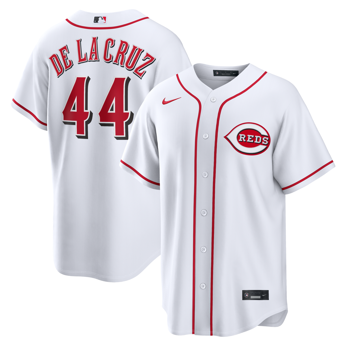 Cincinnati Reds Elly De La Cruz White Home Replica Jersey
