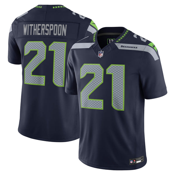 Seattle Seahawks Devon Witherspoon Nike College Navy Team Vapor F.U.S.E. Stitched Limited Jersey
