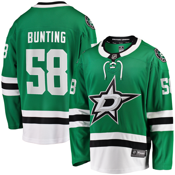 Dallas Stars Michael Bunting Fanatics Kelly Green Home Breakaway Jersey
