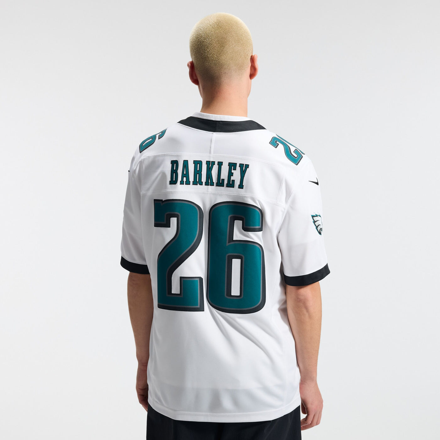 Philadelphia Eagles Saquon Barkley Nike White Vapor F.U.S.E. Stitched Limited Jersey