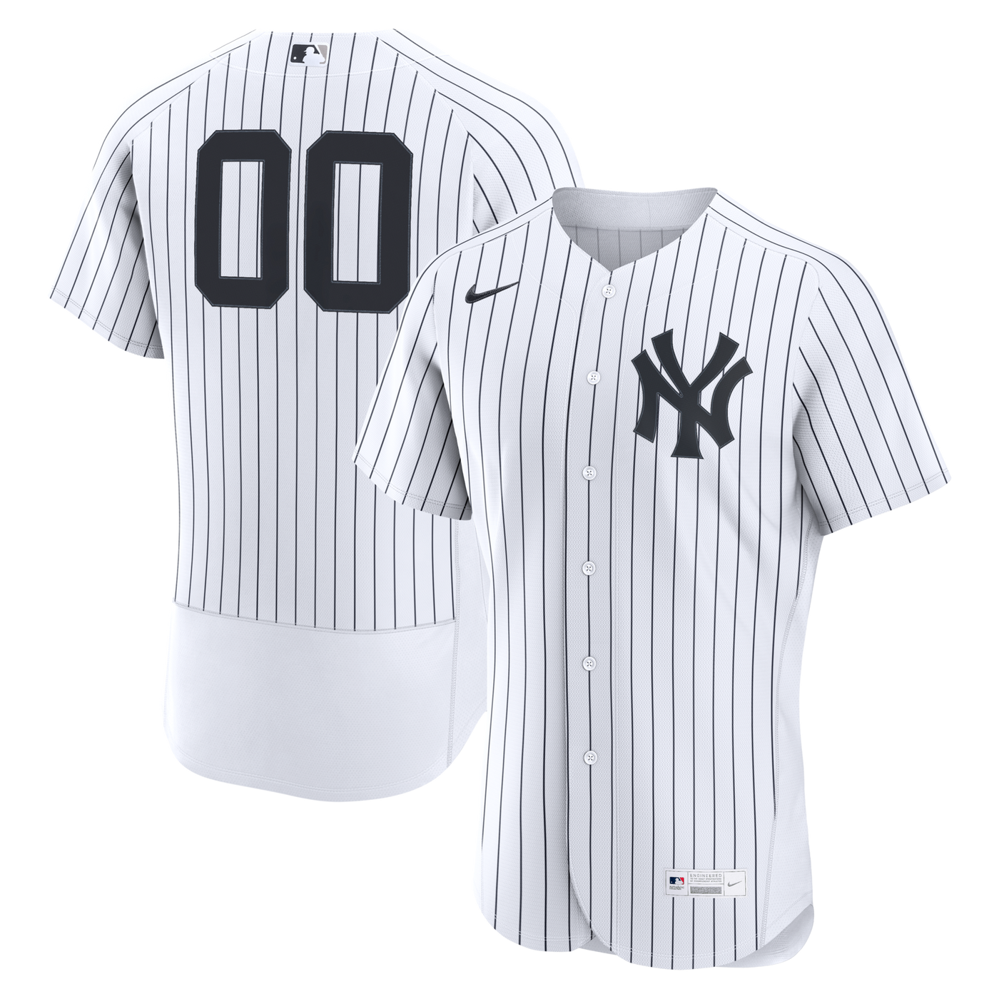 New York Yankees Nike White Home Authentic Custom Jersey
