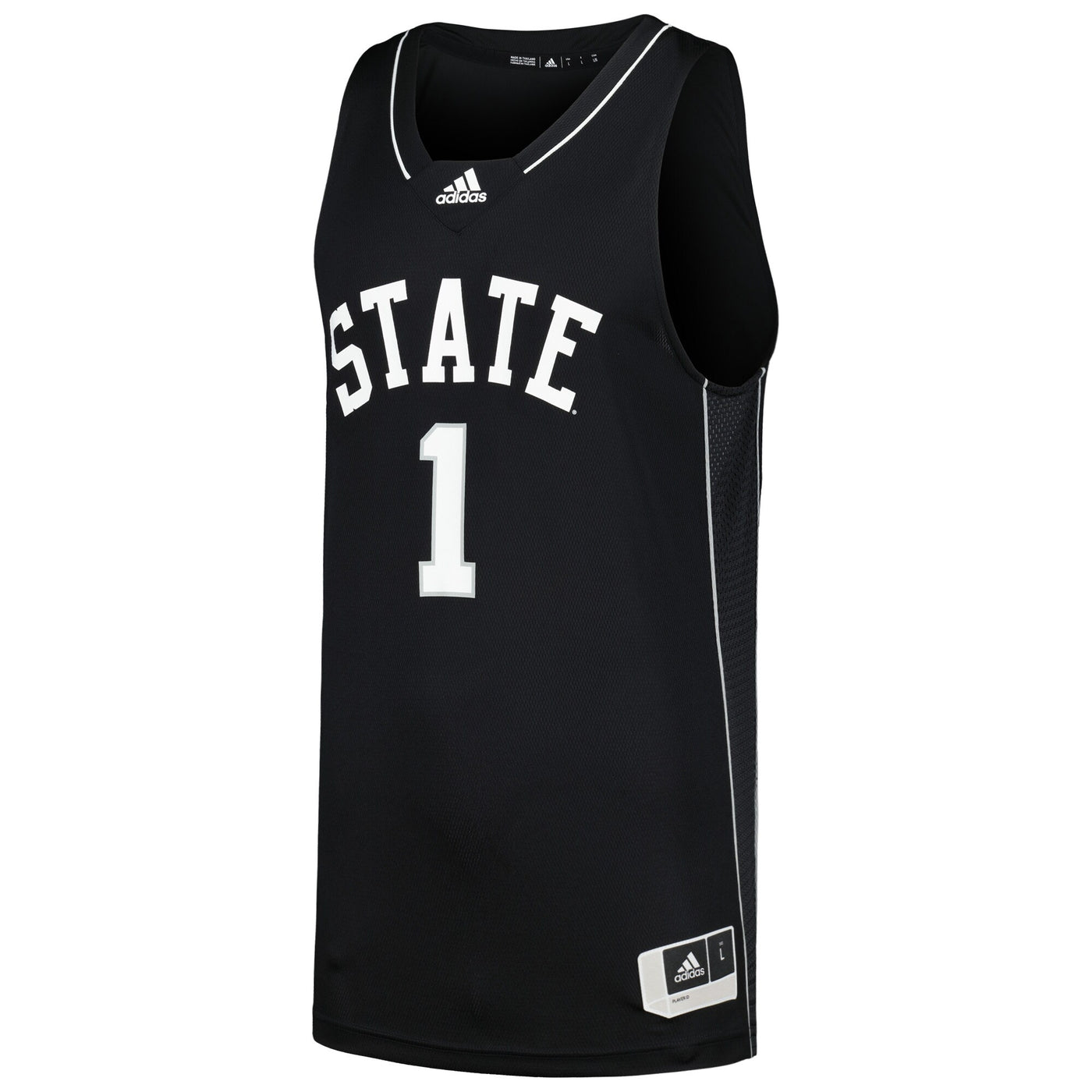 adidas #1 Black Mississippi State Bulldogs Swingman Basketball Jersey