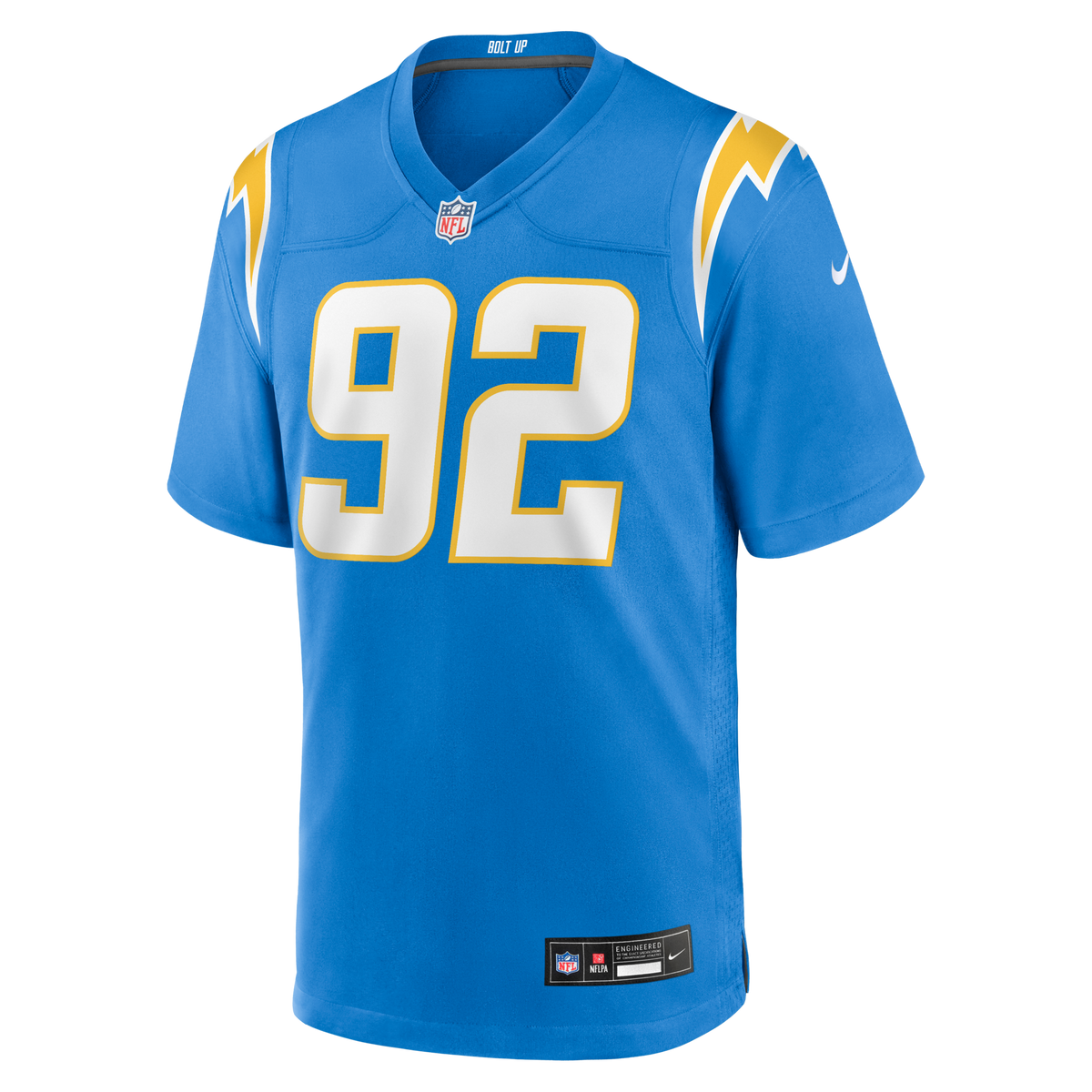 Los Angeles Chargers Justin Eboigbe Powder Blue Team Game Jersey