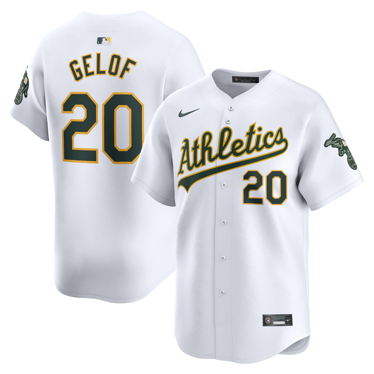 Athletics Zack Gelof White Home Limited Player Jersey