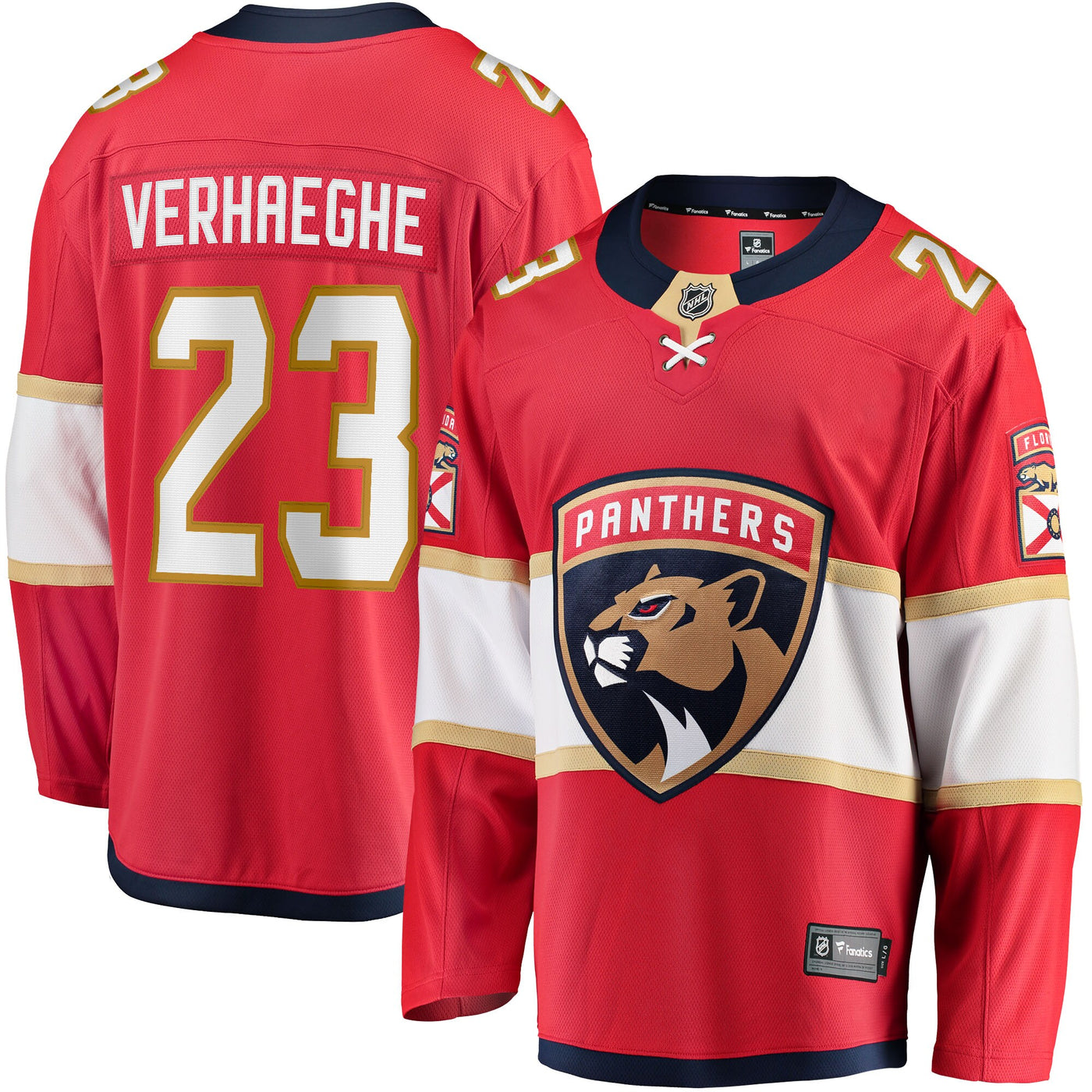 Florida Panthers Carter Verhaeghe Fanatics Red Home Breakaway Jersey
