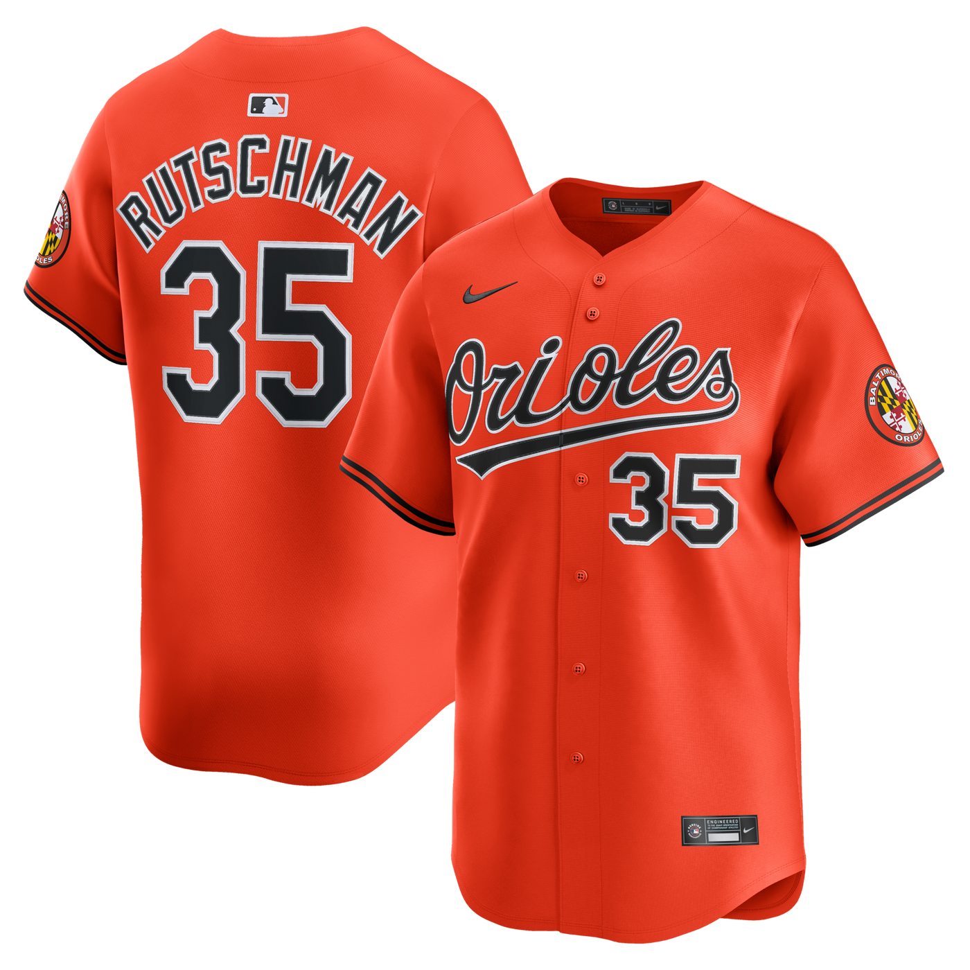 Baltimore Orioles Adley Rutschman Nike Orange 2nd Alternate Limited Player Jersey
