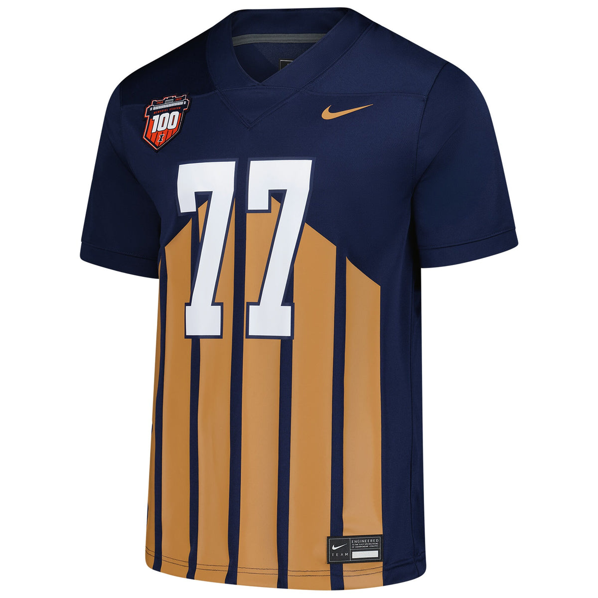 #77 Illinois Fighting Illini Untouchable Replica Football Jersey - Navy