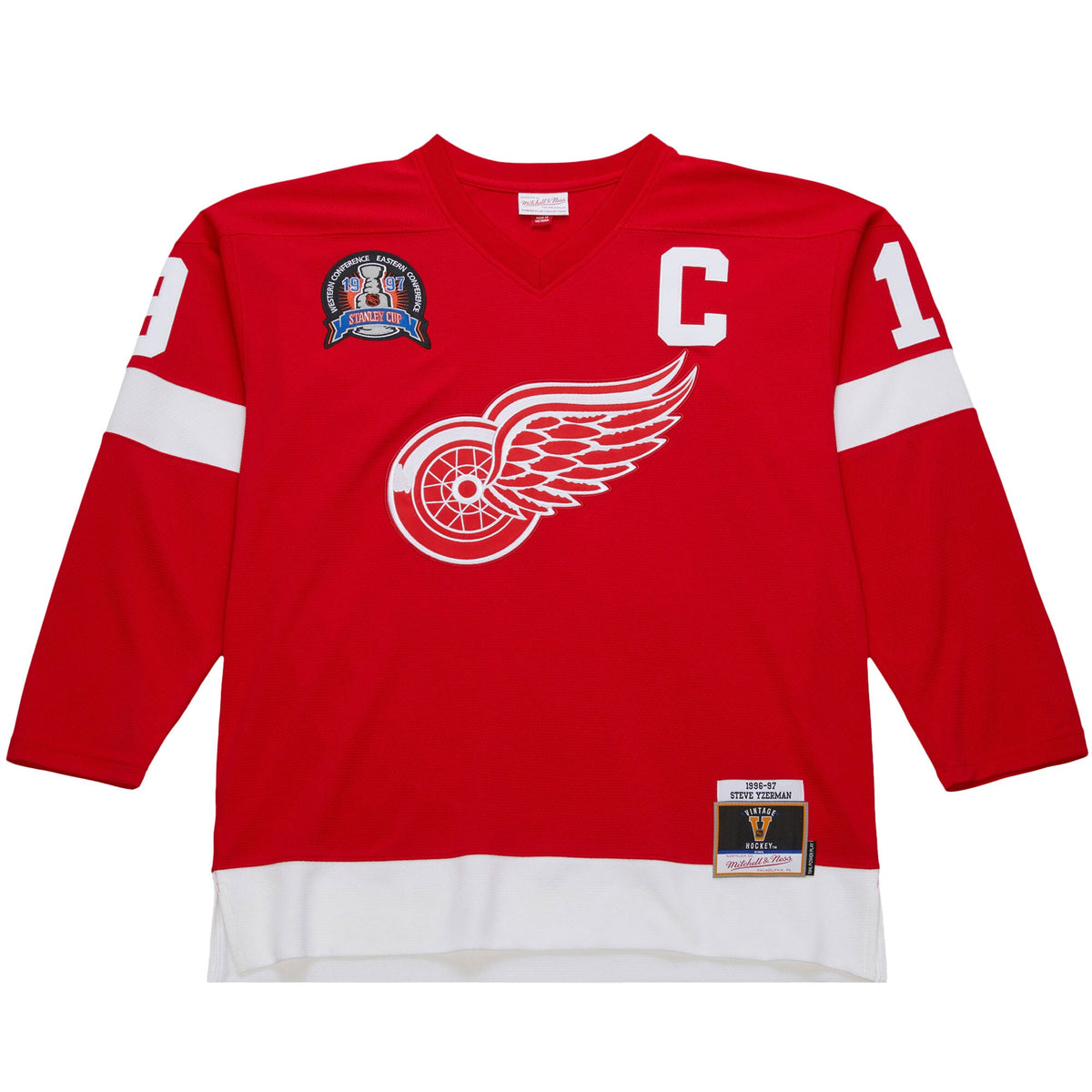 Detroit Red Wings Steve Yzerman Scarlet 1996-97 Power Play Jersey
