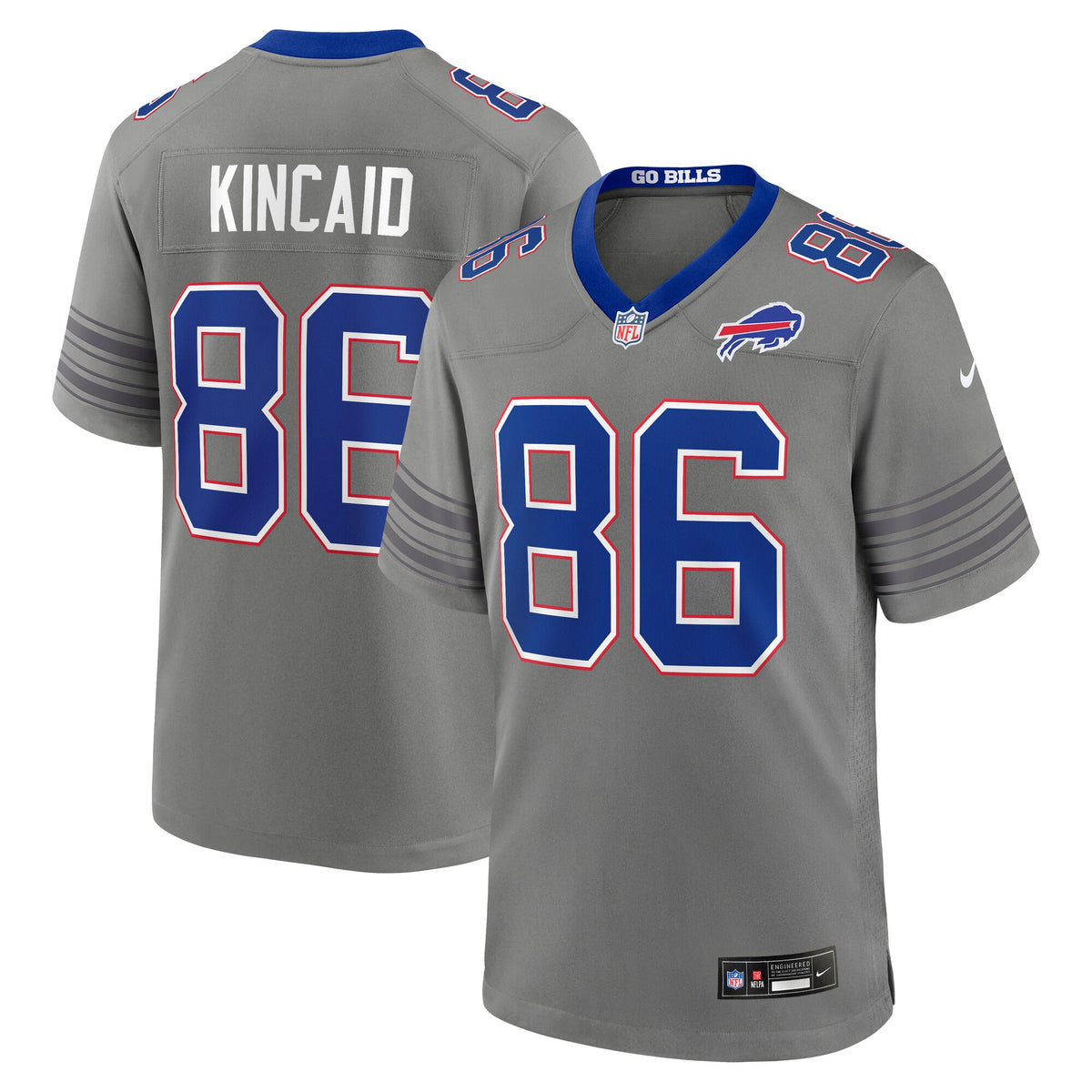 Buffalo Bills Dalton Kincaid Gray Nickel City Game Jersey