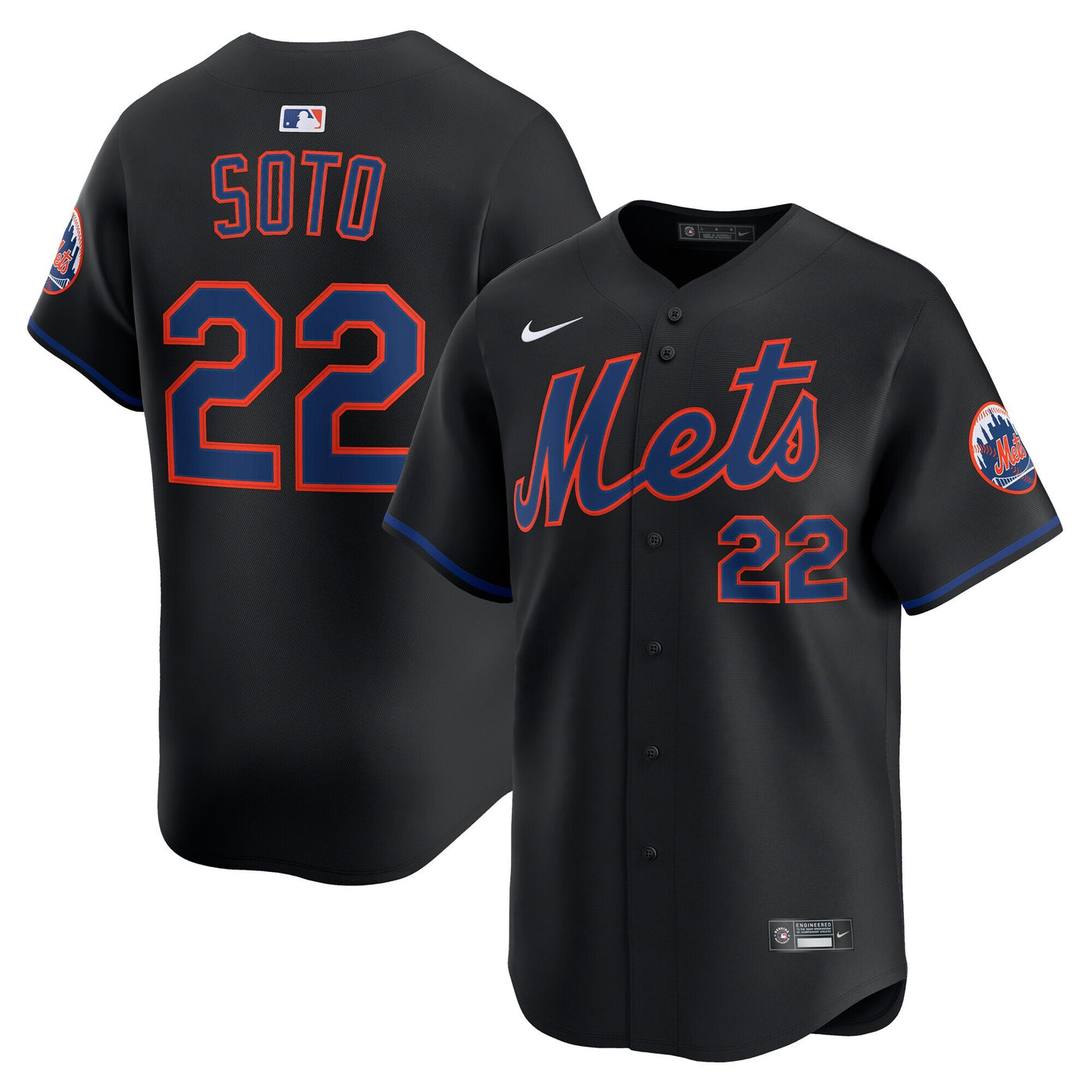 New York Mets Juan Soto Nike Black Alternate Limited Jersey