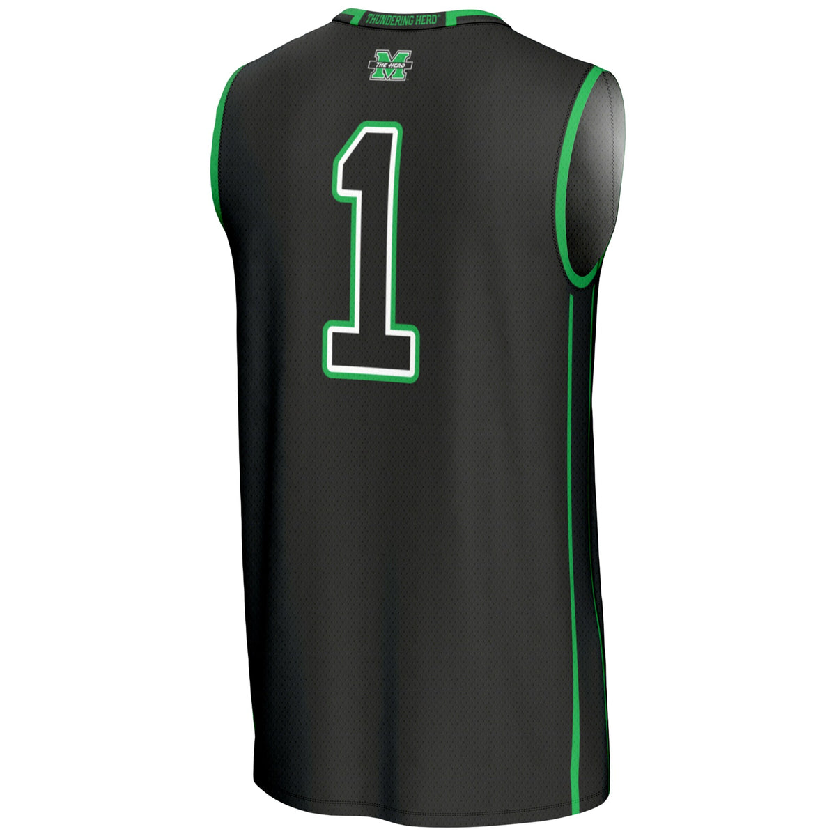 #1 Marshall Thundering Herd GameDay Greats Lightweight Basketball Jersey - Black