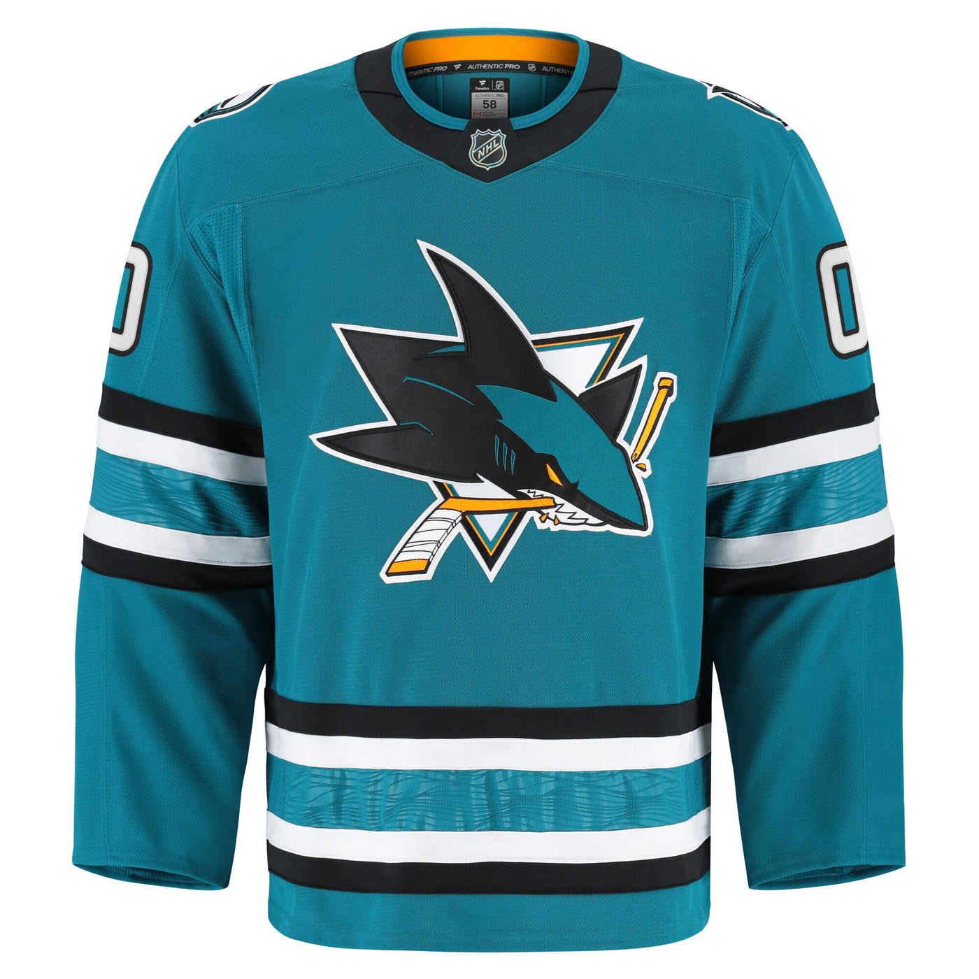 San Jose Sharks Fanatics Teal Home Authentic Pro Custom Jersey