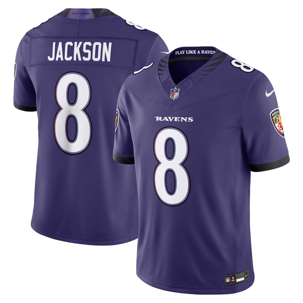 Baltimore Ravens Lamar Jackson Nike Purple Team Vapor F.U.S.E. Stitched Limited Jersey