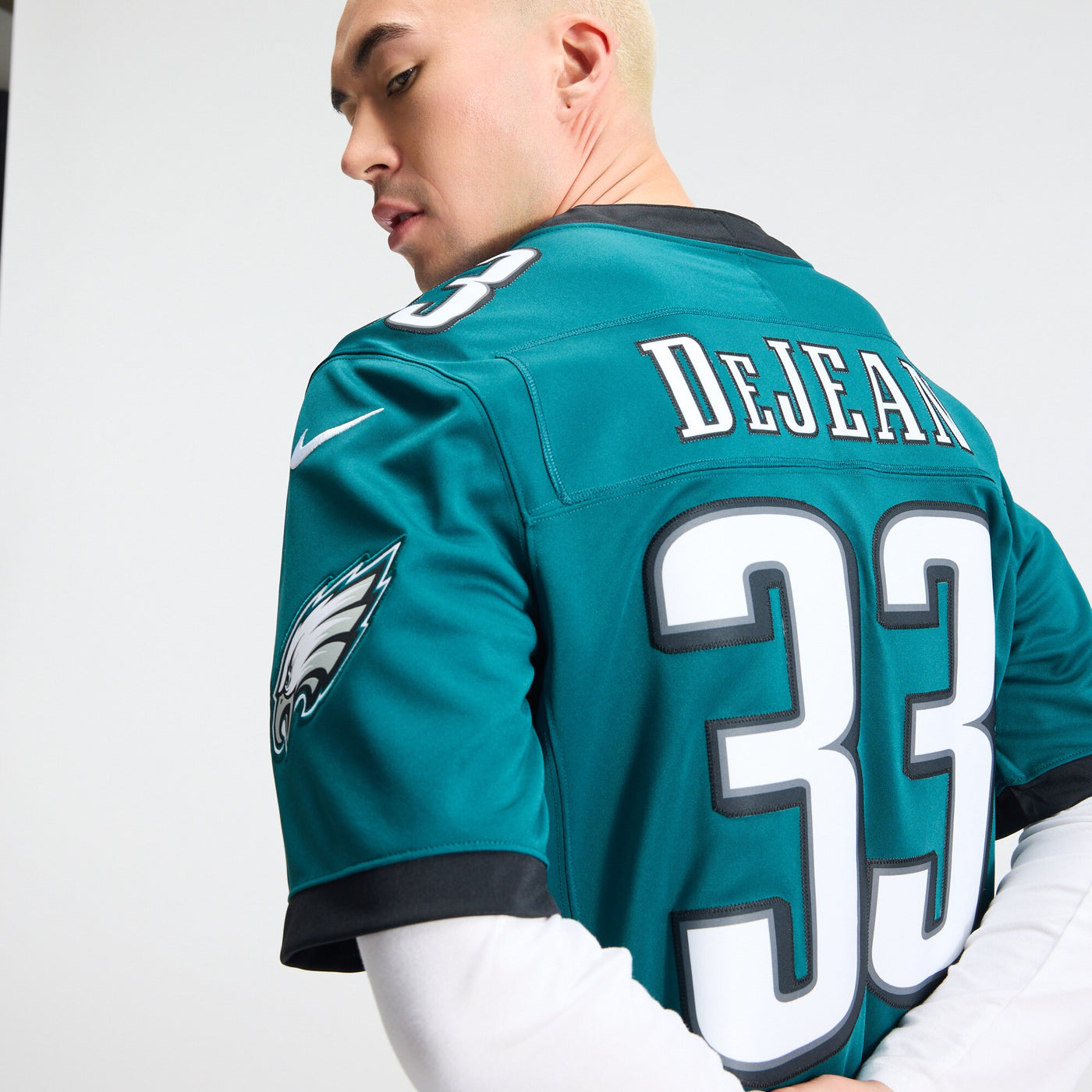 Philadelphia Eagles Cooper DeJean Nike Midnight Green Team Vapor F.U.S.E. Stitched Limited Jersey