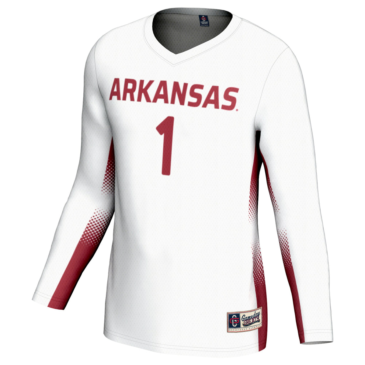 #1 Arkansas Razorbacks GameDay Greats Lightweight Volleyball Jersey - White
