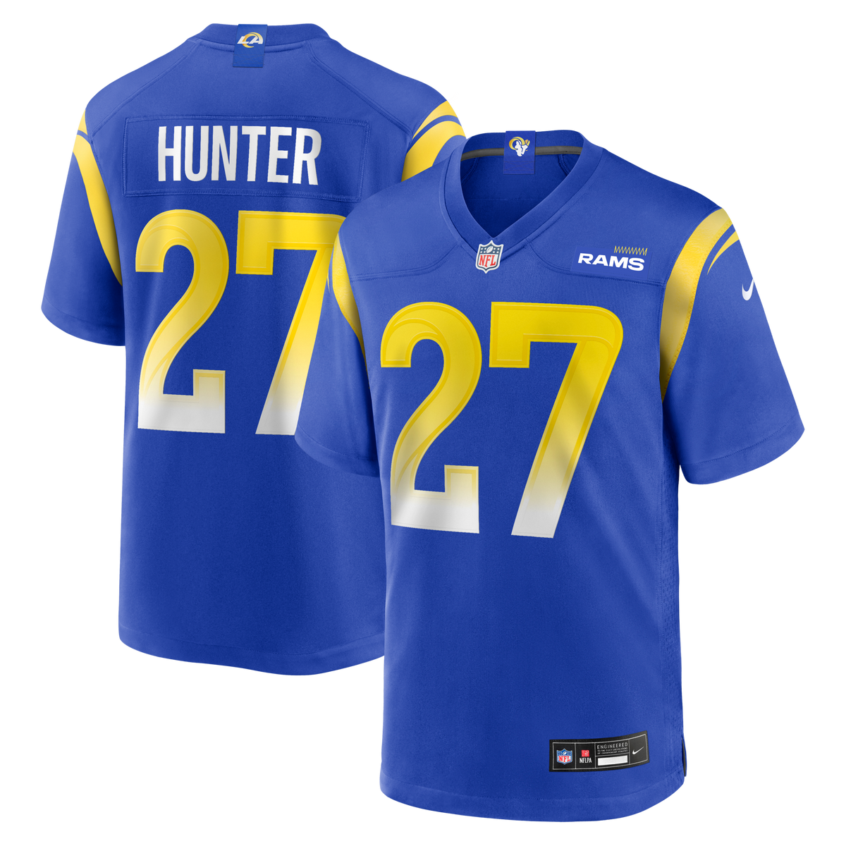 Los Angeles Rams Jarquez Hunter Royal Team Game Jersey