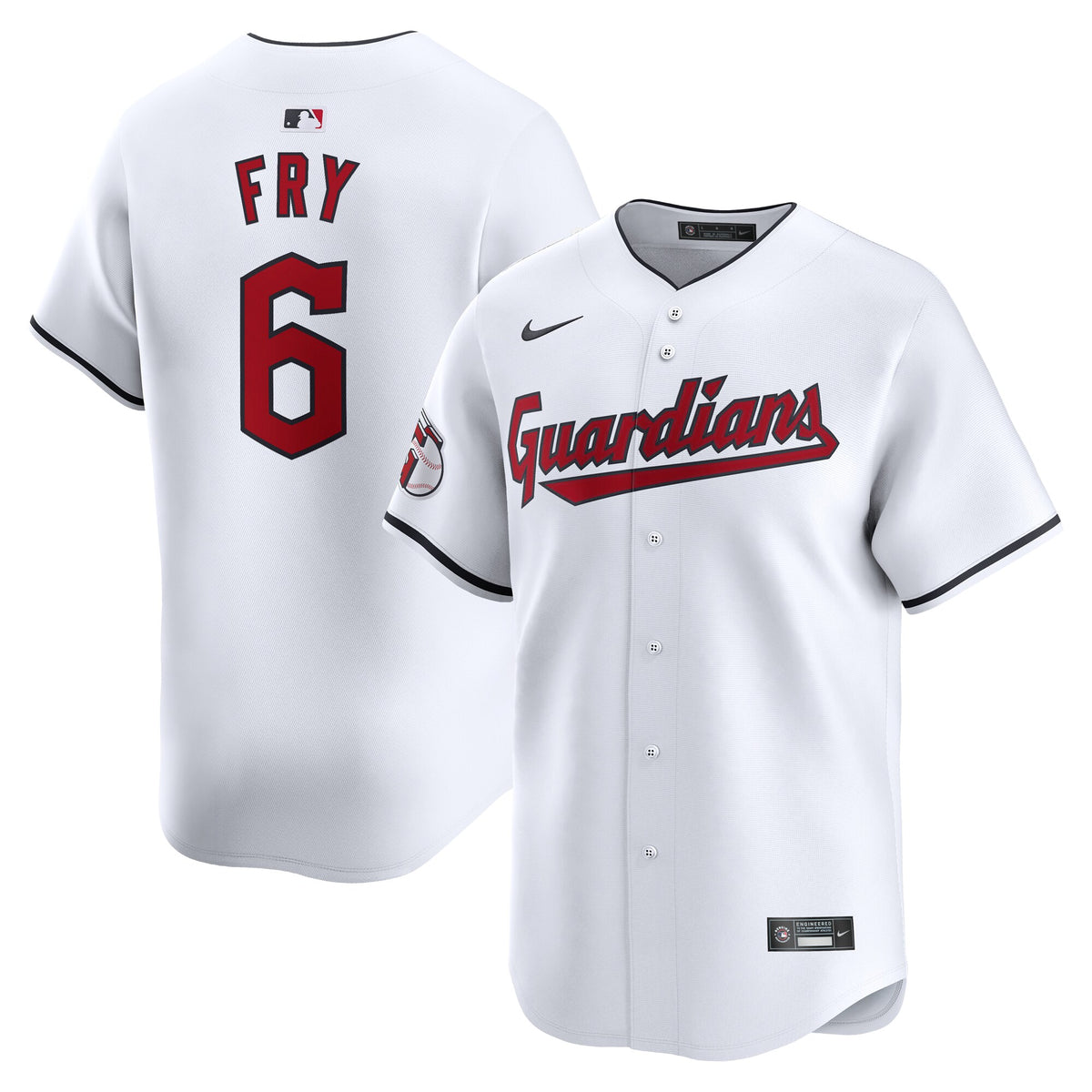 Cleveland Guardians David Fry White Home Limited Player Jersey