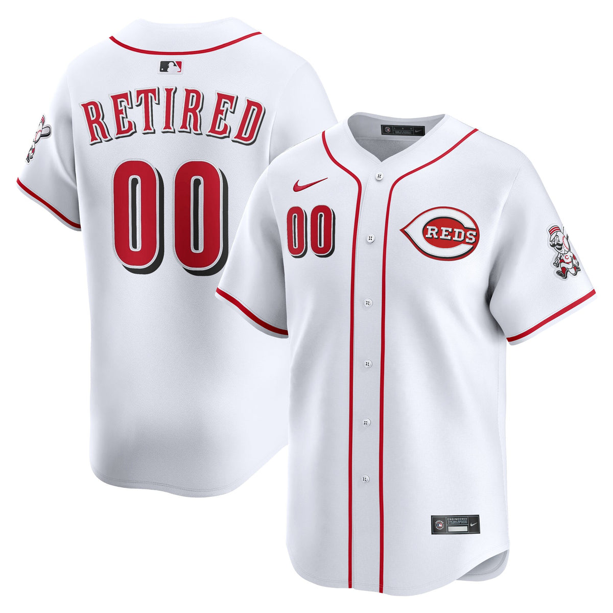 Cincinnati Reds White Home Limited Pick-A-Player Retired Roster Jersey