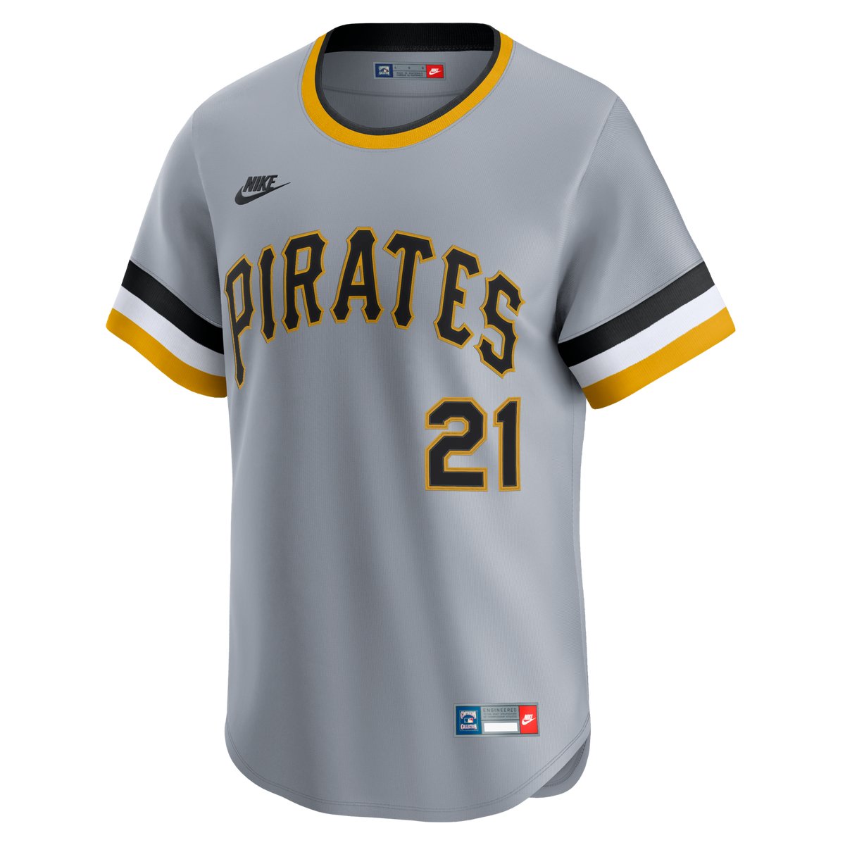 Pittsburgh Pirates Roberto Clemente Gray Throwback Cooperstown Collection Limited Jersey