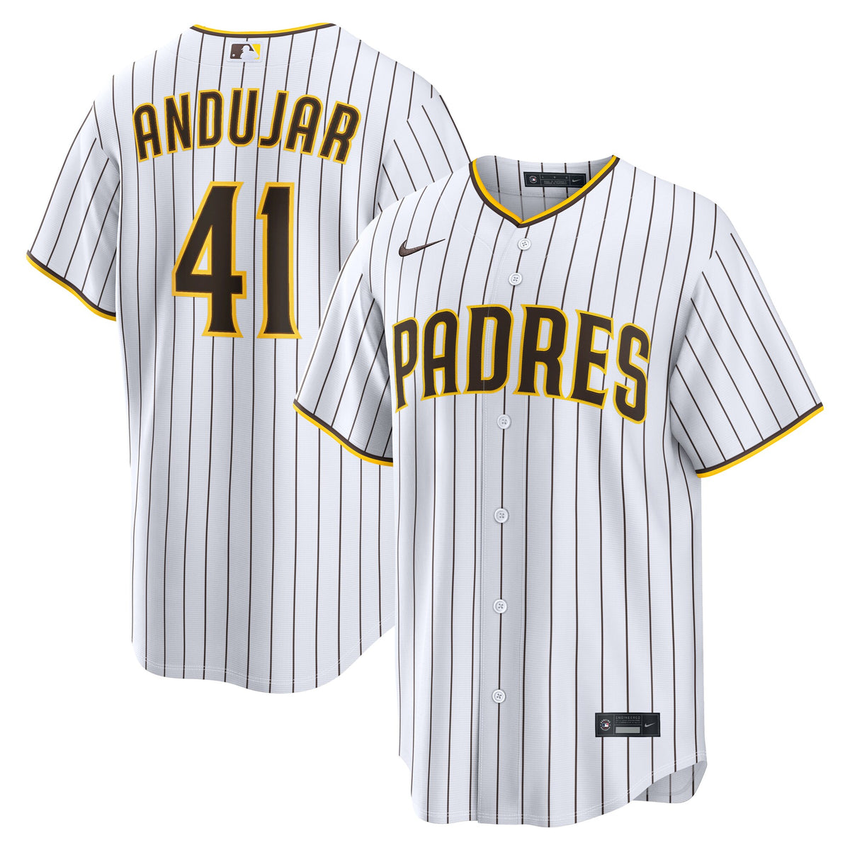 San Diego Padres Miguel Andujar White Home Replica Jersey