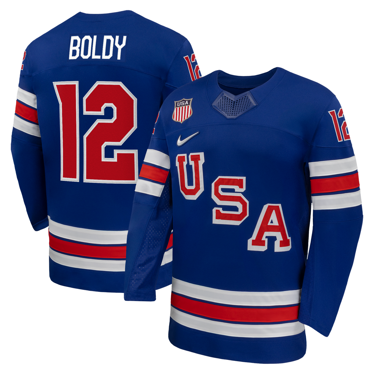 US Hockey Matthew Boldy Royal 2026 Home Replica Jersey