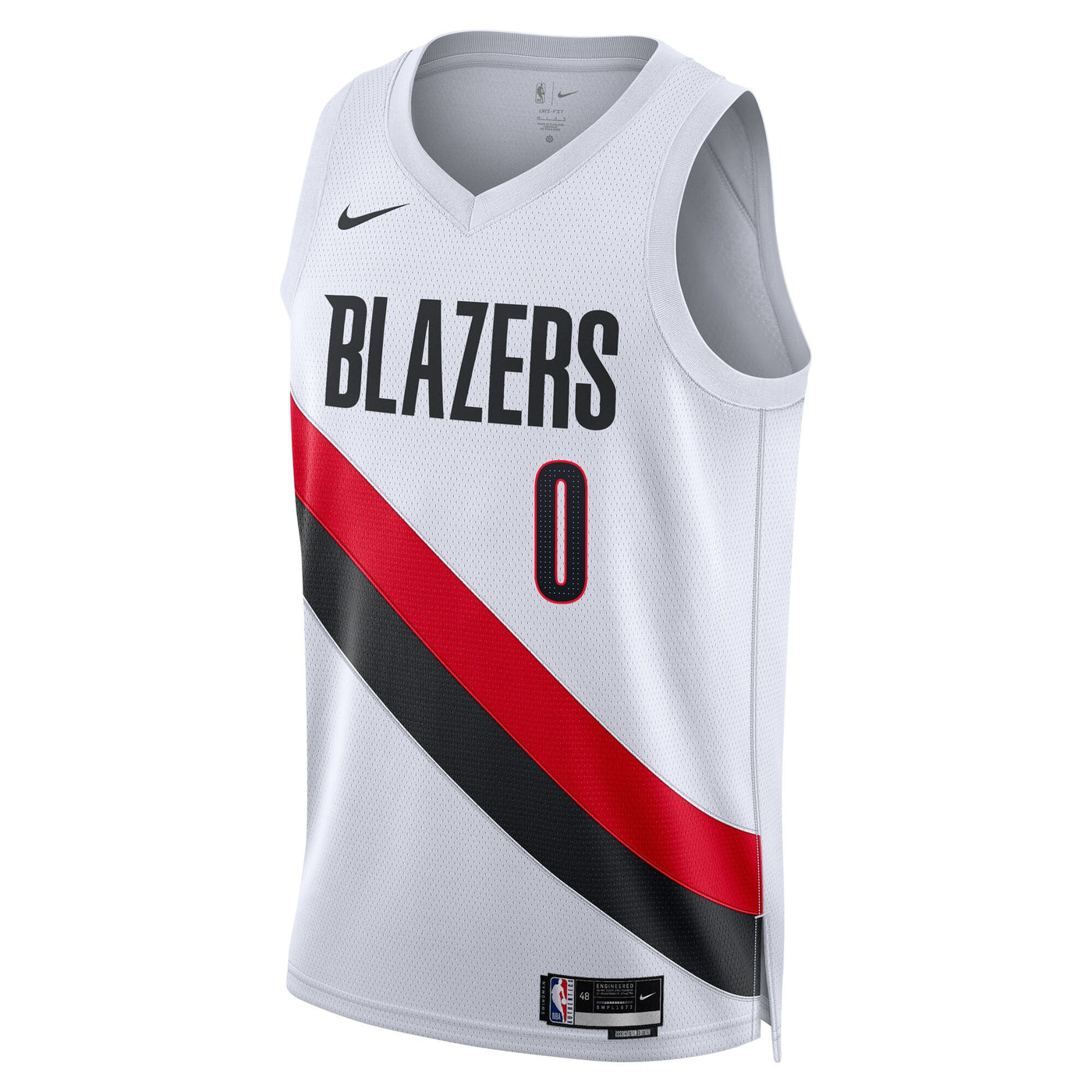 Portland Trail Blazers Nike Replica Association Edition Swingman Jersey - White - Damian Lillard
