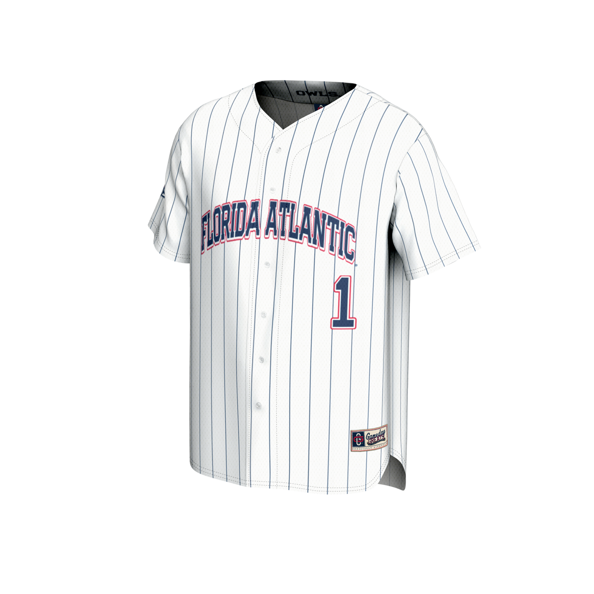 #1 Florida Atlantic Owls GameDay Greats Collegiate Baseball Fashion Jersey - White