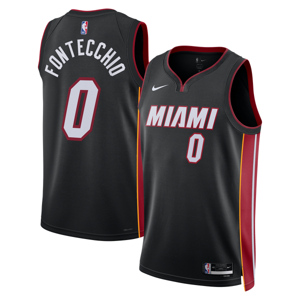 Miami Heat Nike Icon Edition Swingman Jersey - Black - Simone Fontecchio