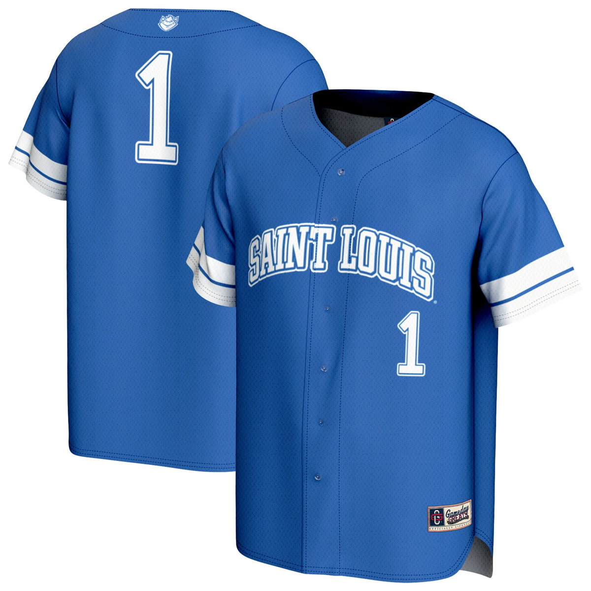 #1 Saint Louis Billikens GameDay Greats Lightweight Collegiate Baseball Fashion Jersey - Blue