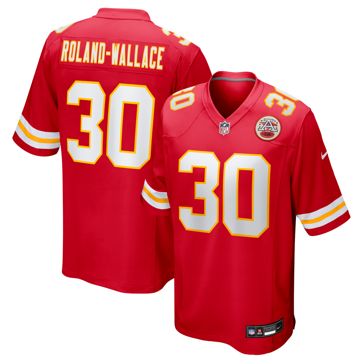 Kansas City Chiefs Chris Roland-Wallace Red Game Jersey