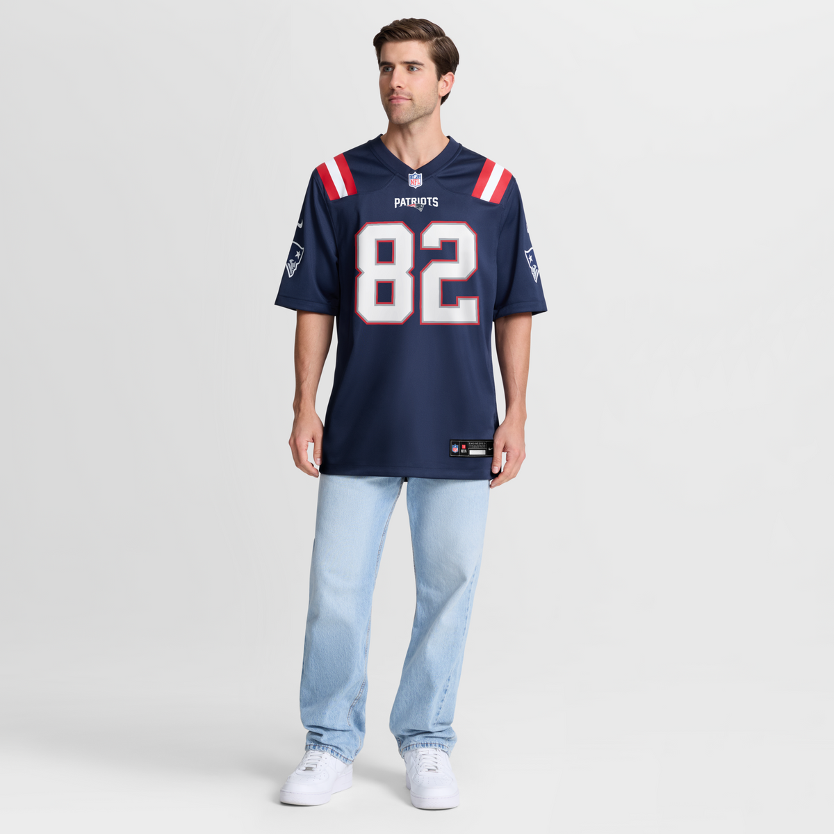 New England Patriots Eli Raridon Navy Team Game Jersey