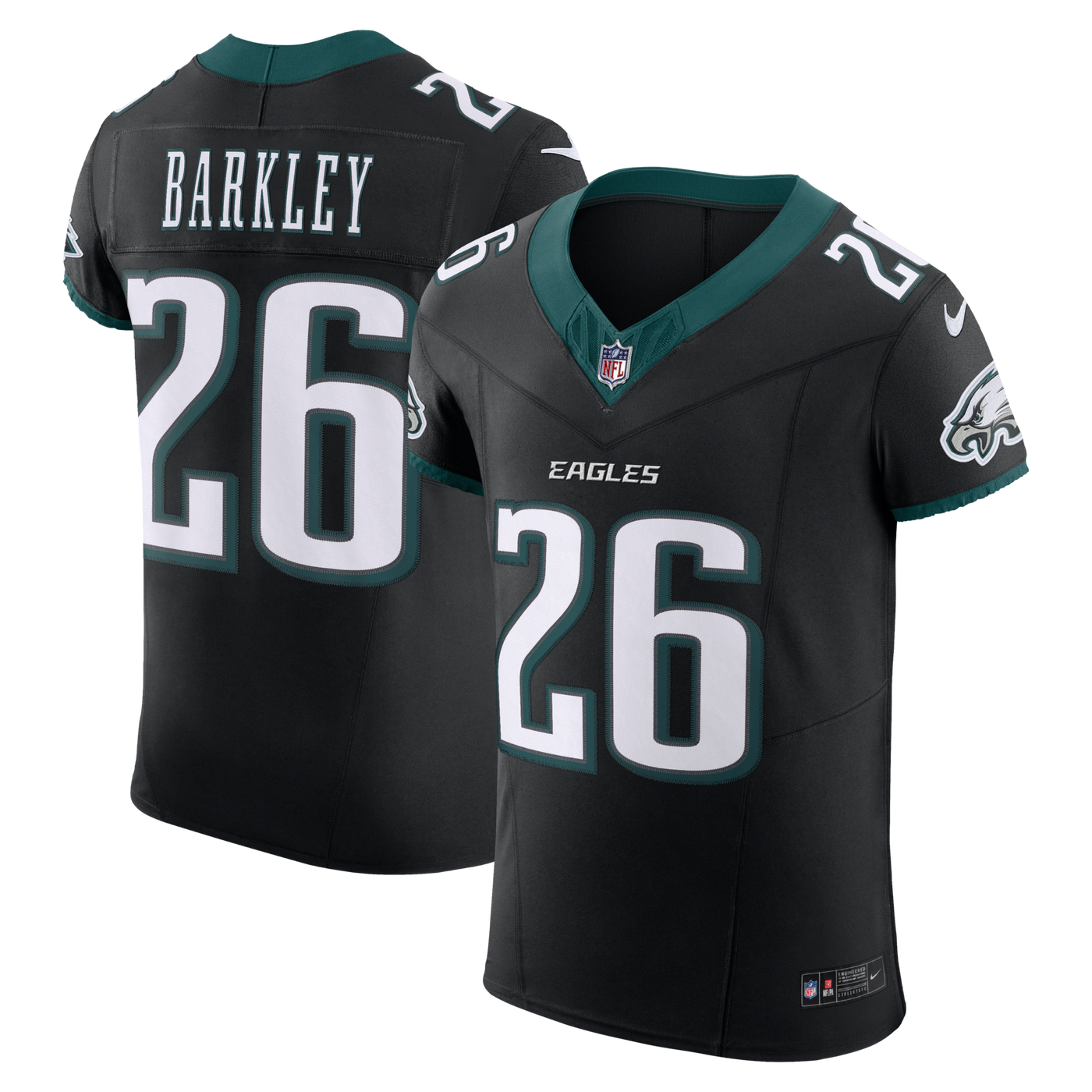 Philadelphia Eagles Saquon Barkley Nike Black Alternate Vapor F.U.S.E. Elite Jersey