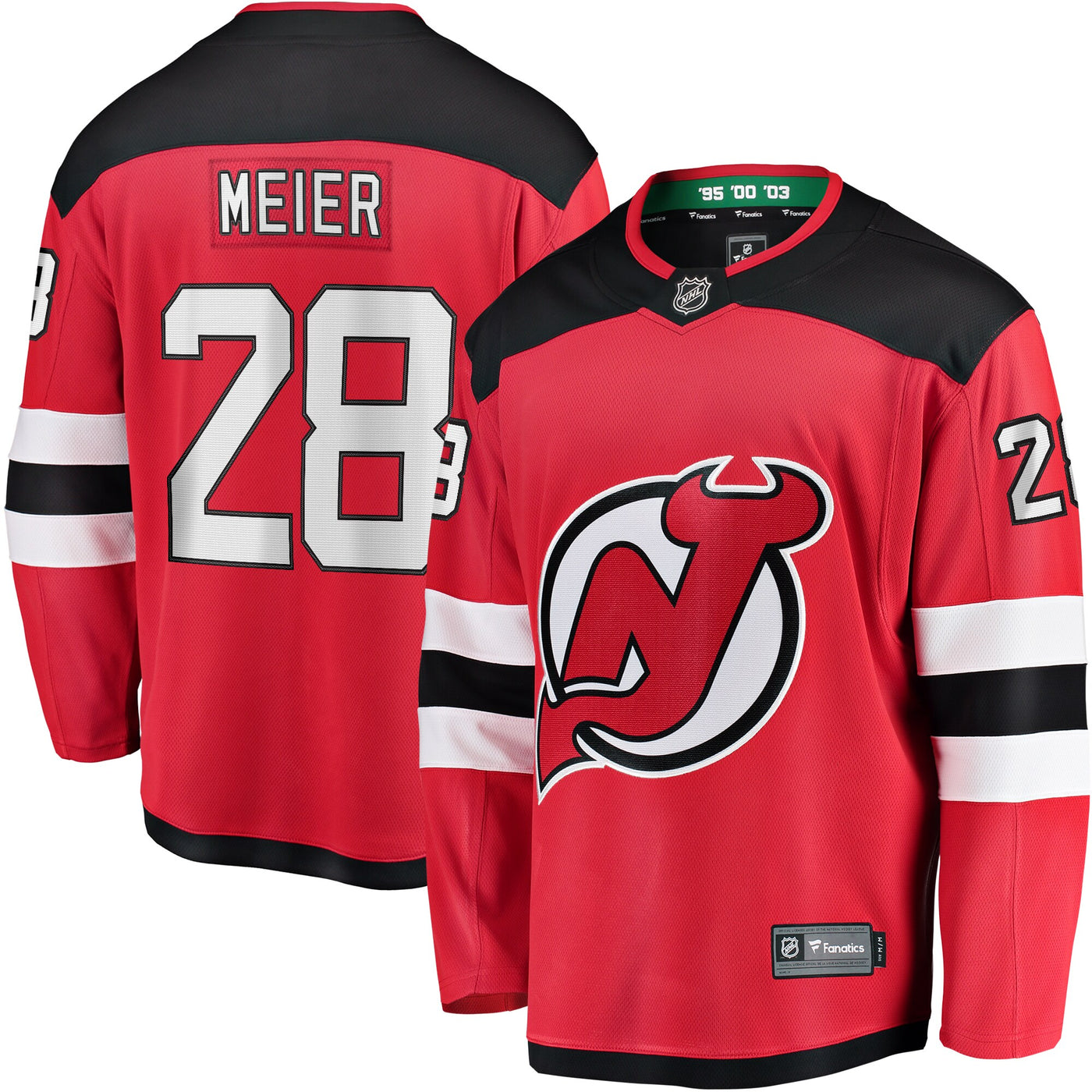New Jersey Devils Timo Meier Fanatics Red Home Breakaway Jersey
