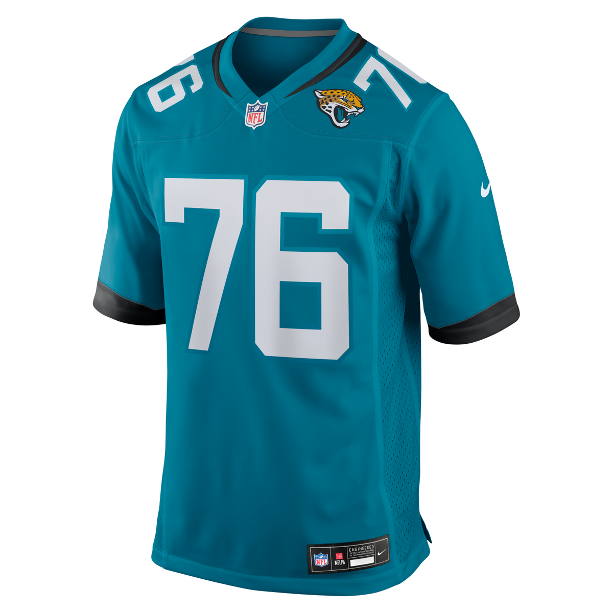 Jacksonville Jaguars Ezra Cleveland Teal Game Jersey