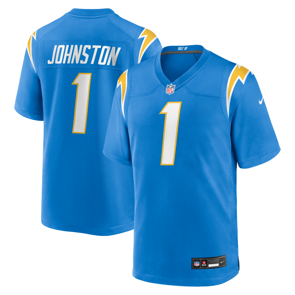 Los Angeles Chargers Quentin Johnston Powder Blue Game Player Jersey